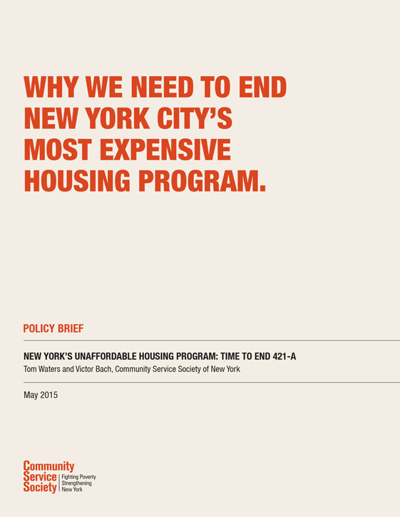 New York’s Unaffordable Housing Program: Time to End 421-a