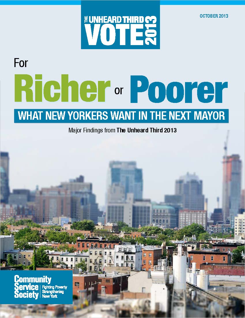 For Richer or Poorer: What New Yorkers Want in the Next Mayor