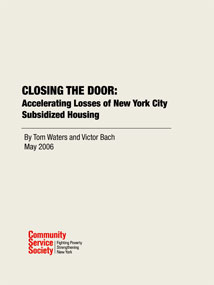 Closing the Door: Accelerating Losses of New York City Subsidized Housing