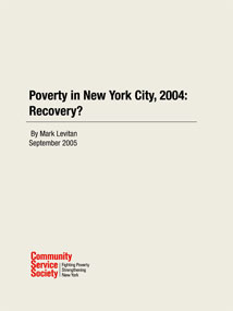 Poverty in New York City, 2004: Recovery?