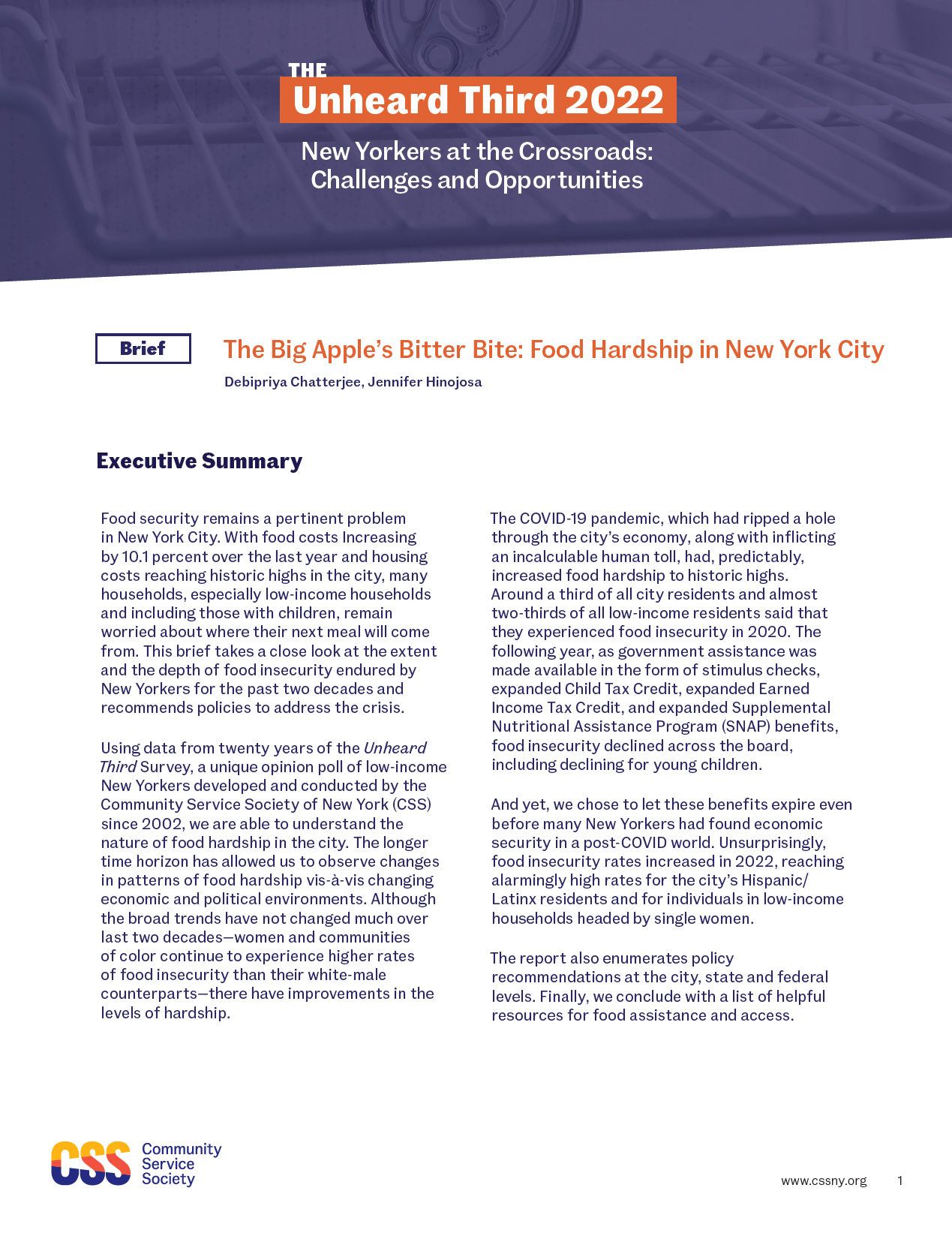 The Big Apple’s Bitter Bite: Food Hardship in New York City