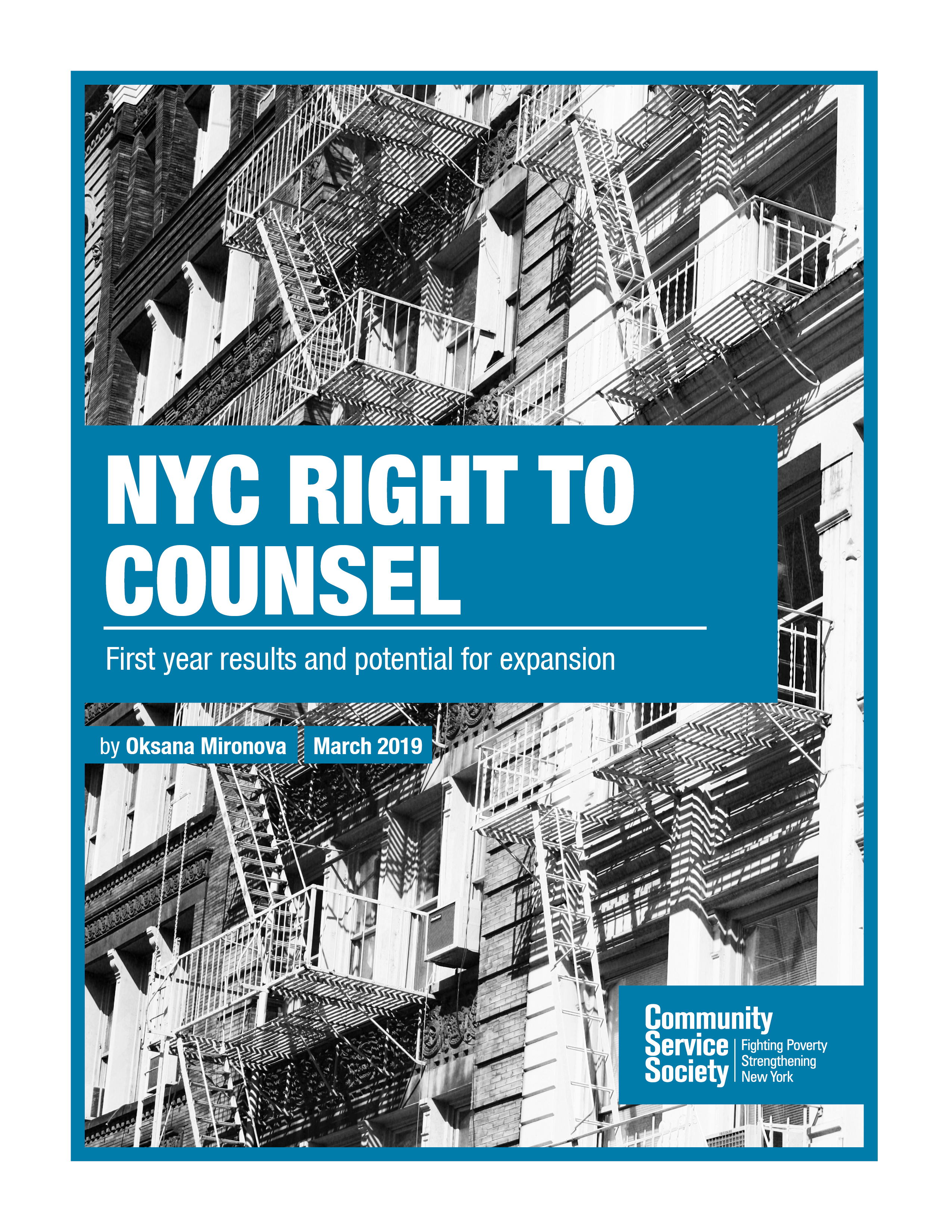 NYC Right to Counsel: First year results and potential for expansion