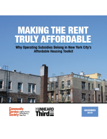 Making the Rent Truly Affordable: Why Operating Subsidies Belong in New York City’s  Affordable Housing Toolkit