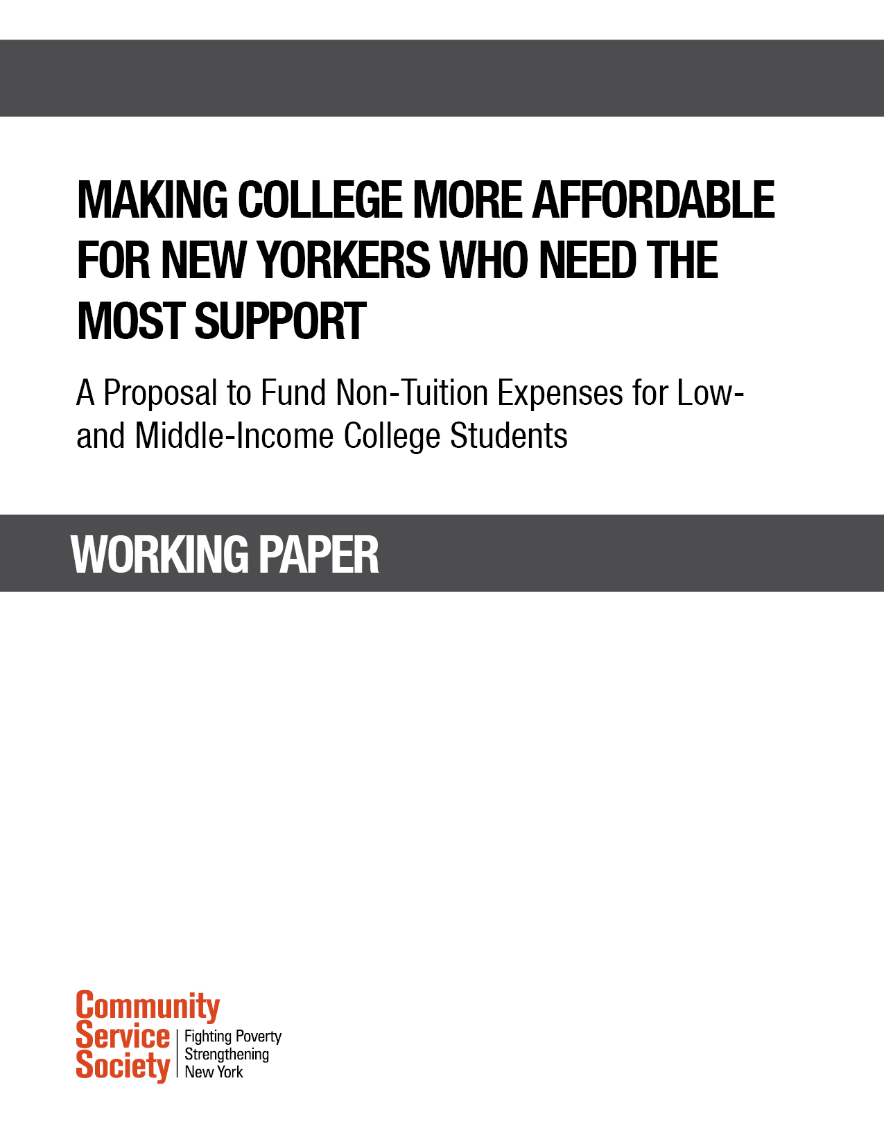 Making College More Affordable for New Yorkers Who Need the Most Support