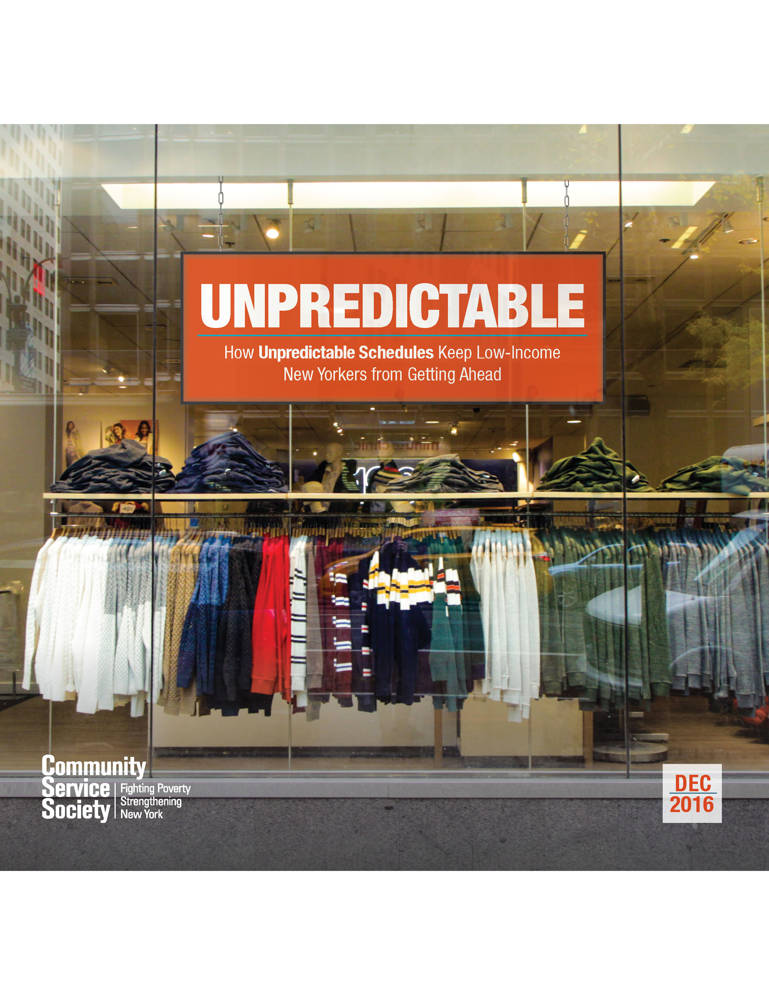 Unpredictable: How Unpredictable Schedules Keep Low-Income New Yorkers From Getting Ahead