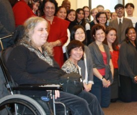 Paula Wolff of The Center for Independence of the Disabled (CIDNY) with CHA staff & partners